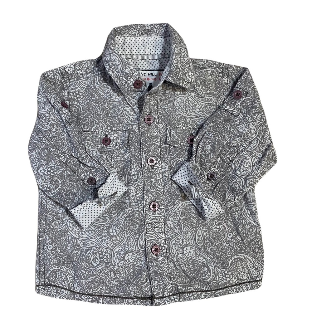 Notting Hill W.11 size 6-12 months long sleeve Paisley  print